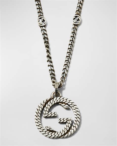 gucci men chain pendant|Gucci pendant necklace.